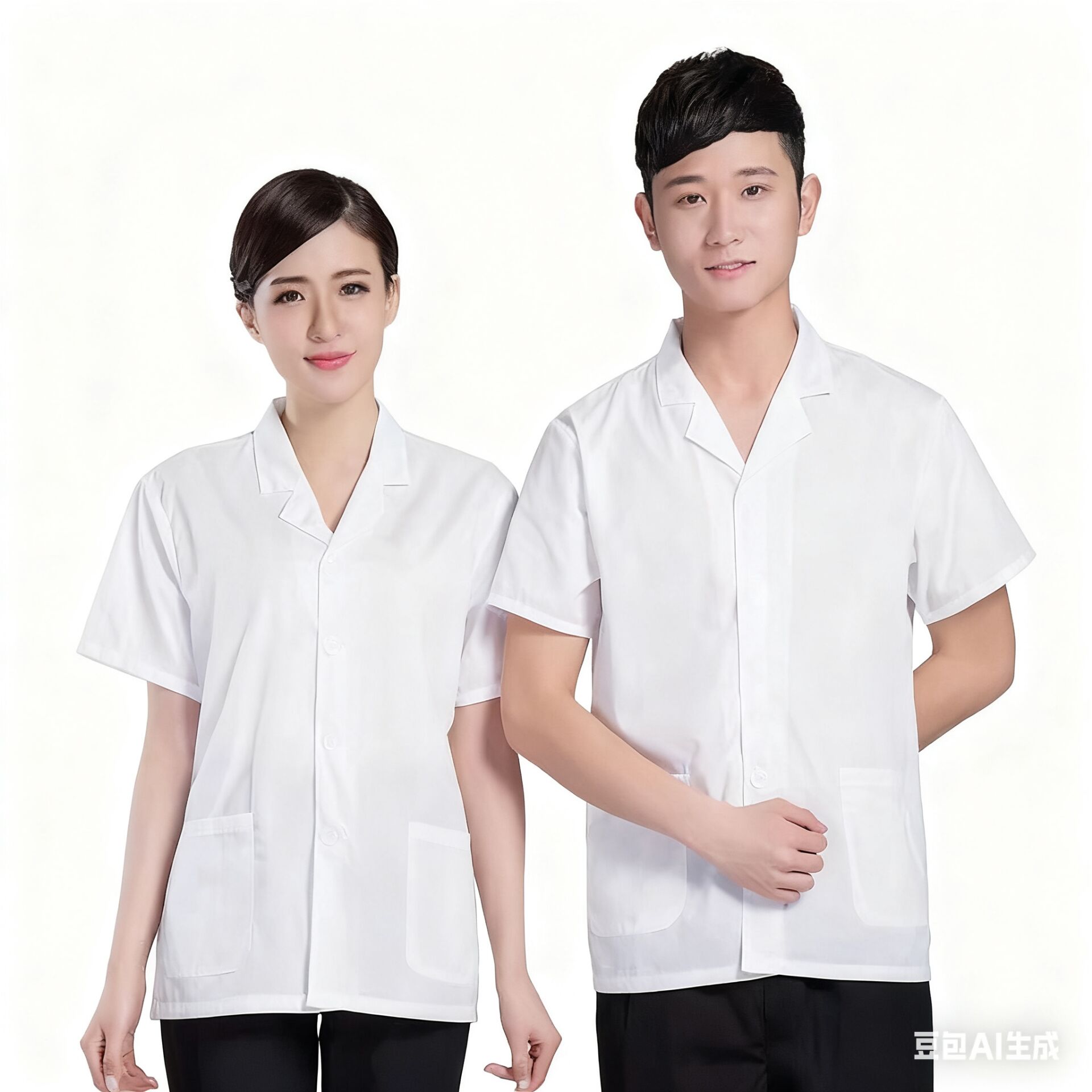 短袖薄款透气学校食堂幼儿园