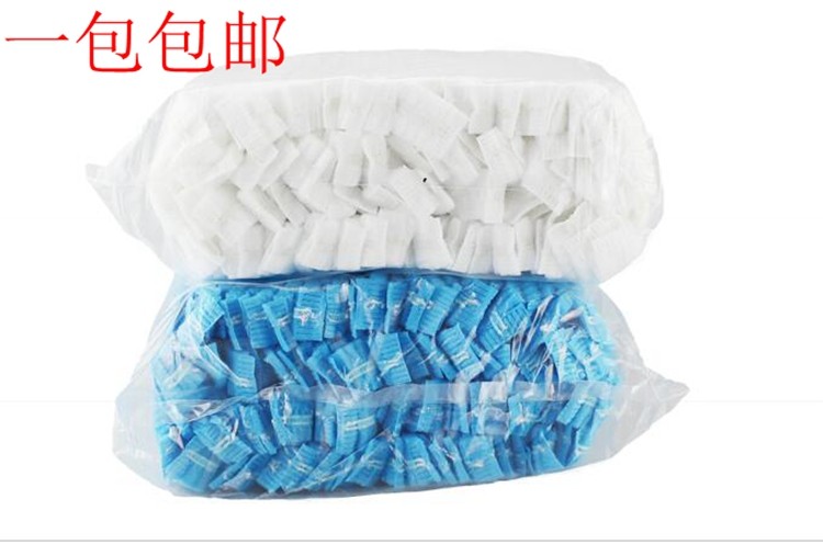 一次性帽子无纺布白色条形帽防尘帽厨师蘑菇帽食品帽包邮多拍多送