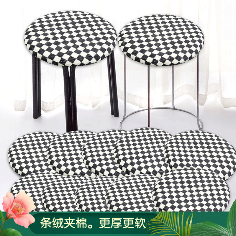 通用四季圆形饭店凳子垫图片