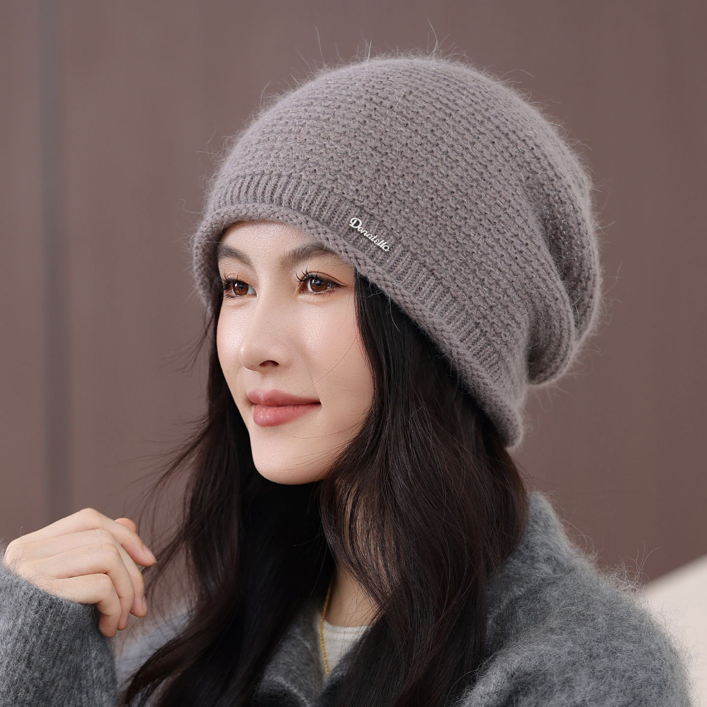 帽子女秋冬天保暖不加绒针织毛线