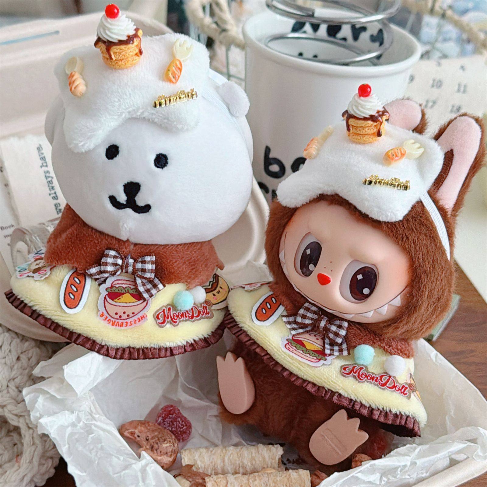 拉布布装扮衣服10cm娃衣雪莉玫自嘲熊嘎子姐迪莫KT大笨狗可爱斗篷,模玩/动漫/周边/娃圈三坑/桌游,棉花娃娃/毛绒玩具娃衣,淘宝优惠券,粉丝福利购,淘宝优惠卷