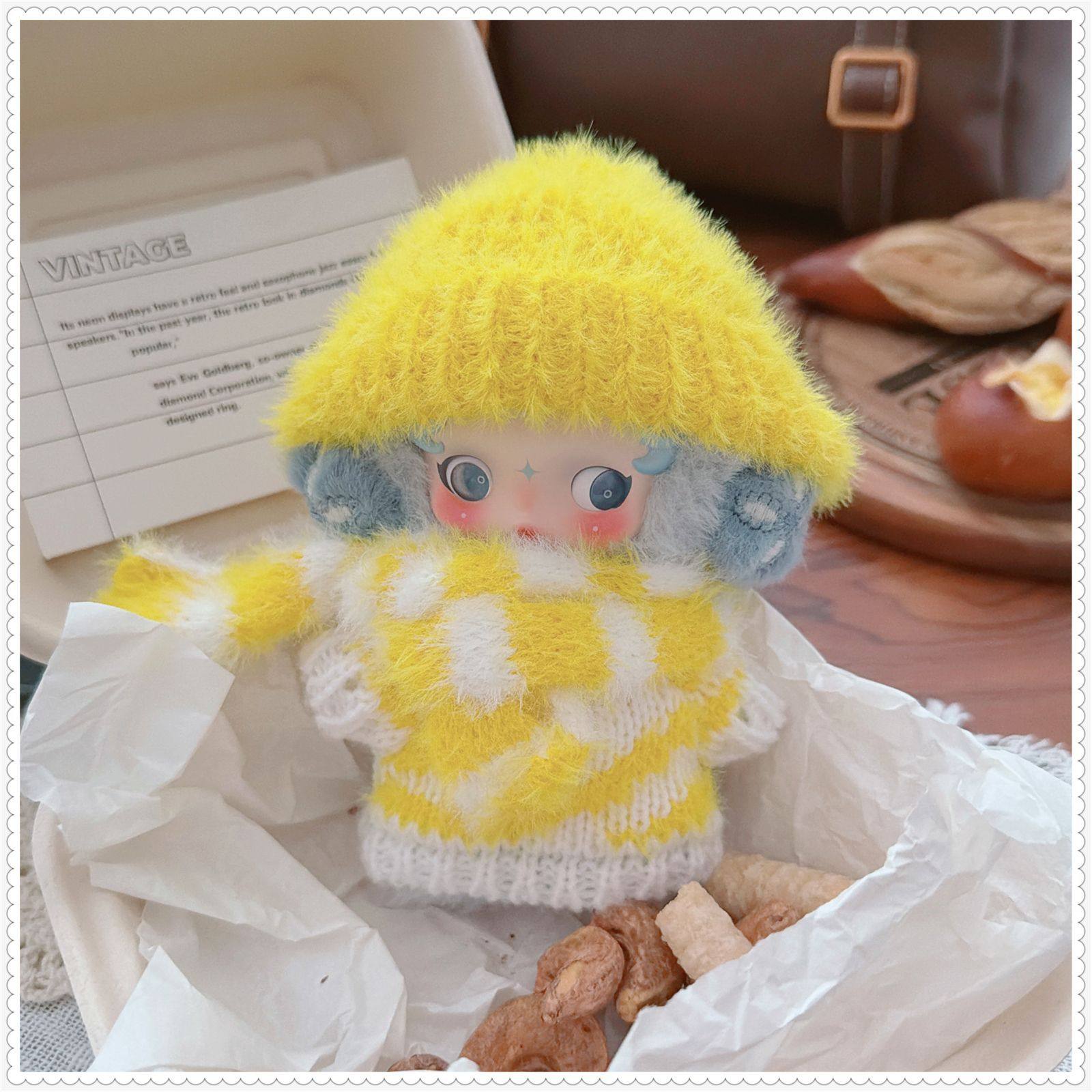 dimoo娃衣新品新生日记娃衣潮玩公仔毛衣围巾替换装可爱毛绒挂饰