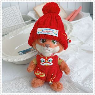 尼克小狐狸挂件娃衣服朱迪钥匙扣尼克新年醒狮背带裤 仅售衣服