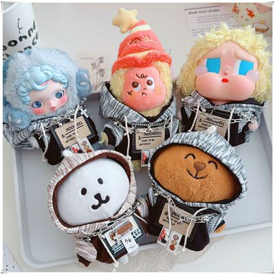 小野公路日志系列搪胶毛绒公仔挂件Hirono娃衣卫衣10cm娃衣着替