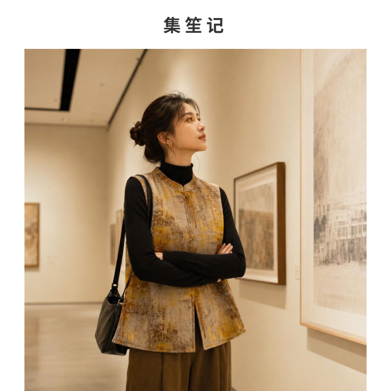 新中式立领马甲女短款显瘦百搭款