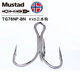 Mustad慕斯达挪威钩KVD短柄三本钩路亚钩三锚钩海钓新品