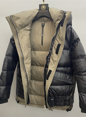 反季特厚外贸潮牌羽绒服男冬季加厚保暖短款黑色百搭男士连帽外套