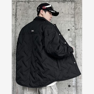 2025冬季新款男装轻薄大码羽绒服男宽松衬衫冬装男式休闲衬衣外套