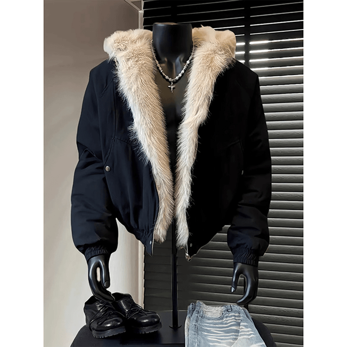 cleanfit短款座山雕棉服