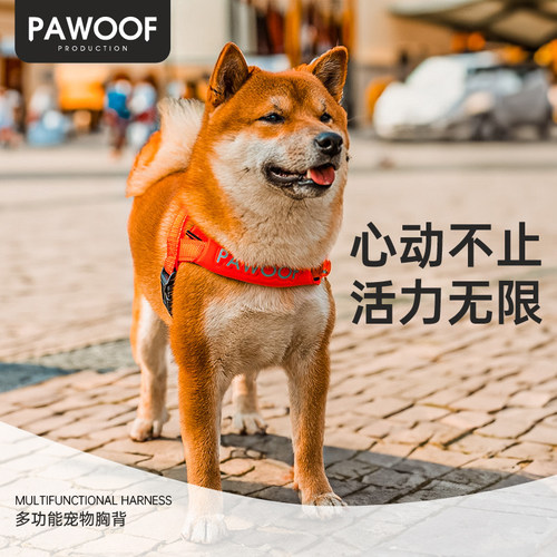 酷极狗狗背带胸背防爆冲小型大型犬遛狗可调节背心式宠物牵引绳
