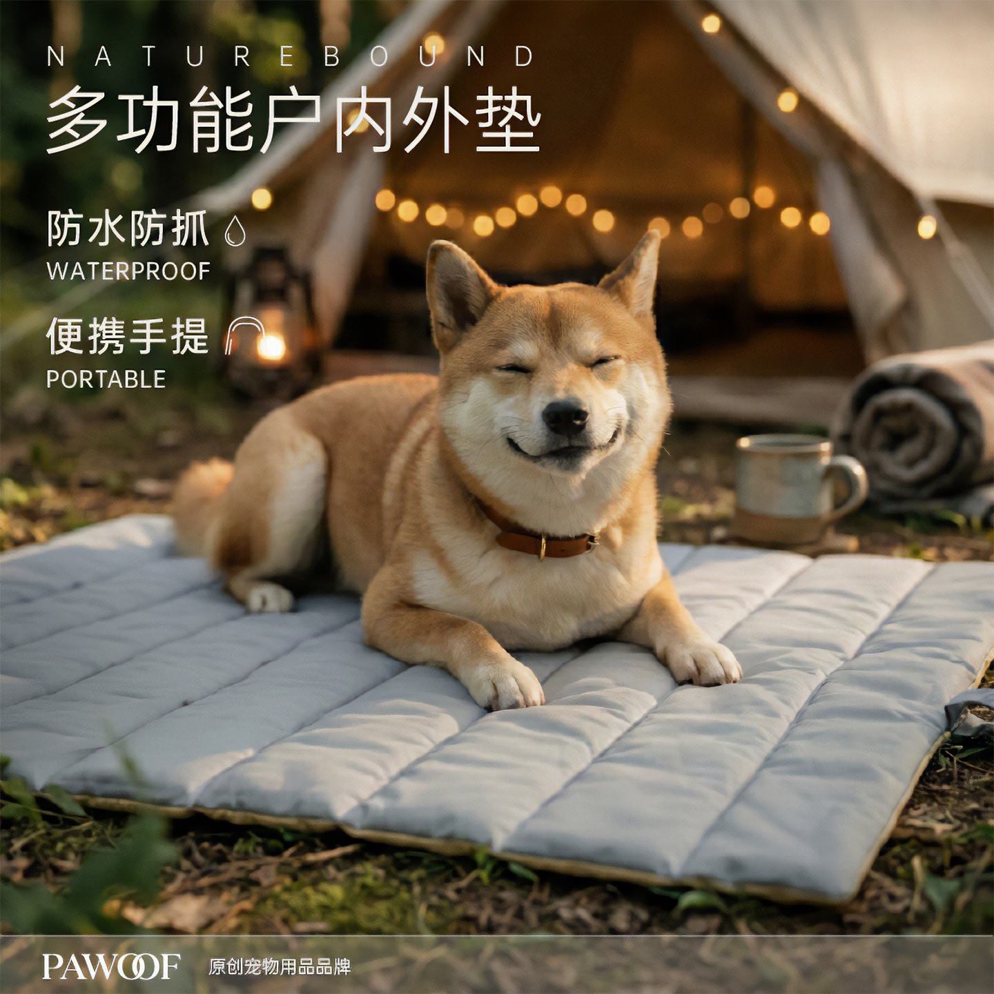狗狗户外垫子便携露营防水垫车载防脏垫狗狗野餐垫随行可折叠防抓