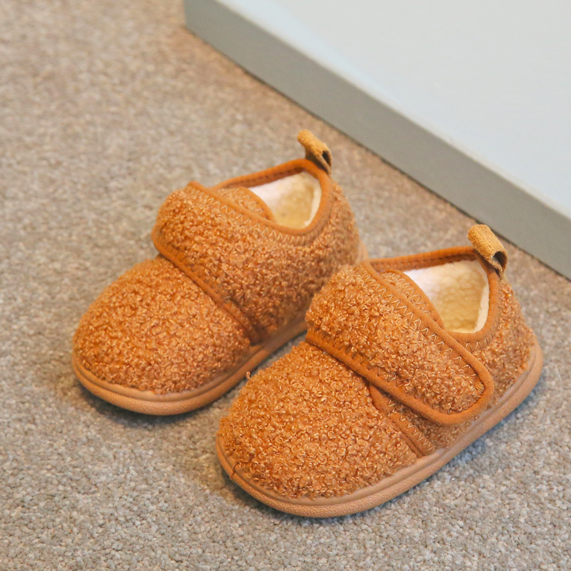 冬季新款宝宝学步鞋儿童棉拖鞋
