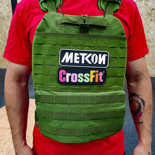CrossFit战术徽章PVC硅胶魔术贴力量举METCON器械健身背包护腰配5