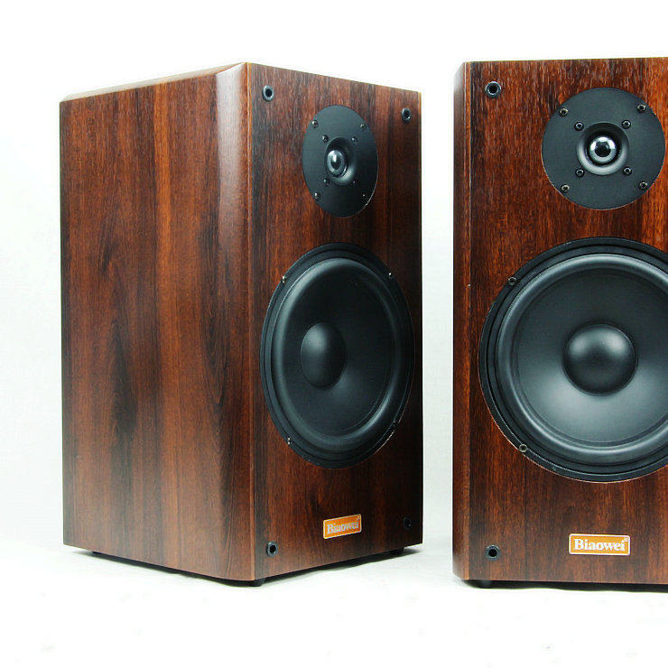 6寸无源书架2.0发烧音箱木质人声二分频6.5寸高保真书架音箱胆机