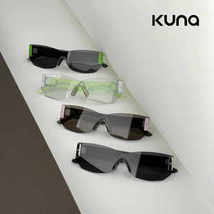 Bridge同款 潮流变色镜片运动墨镜A01 设计师品牌KUNA一片式