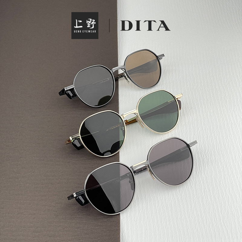 日本正品DITA 时尚潮流墨镜可配眼镜框架男女同款DTS-150 DTX-150