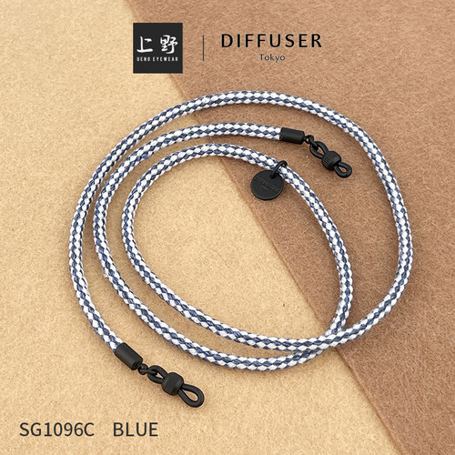 日本正品DIFFUSER眼镜链防脱落配饰亚麻绳+黄铜眼镜挂绳SG1096