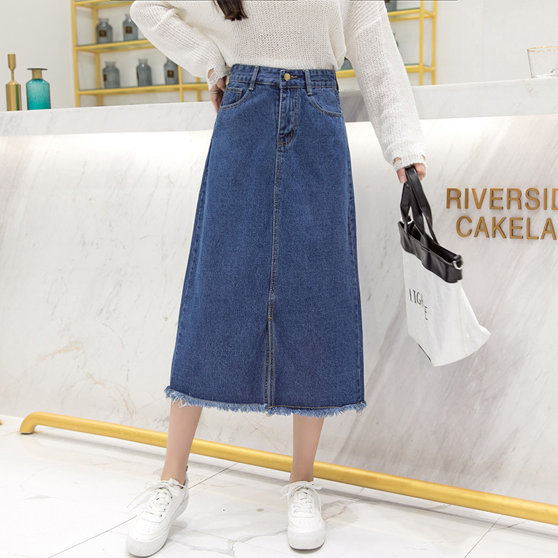 fat mm Autumn new pattern Add fertilizer XL Versatile Flash Denim skirt skirt 200 Split ends The dressin the Women's clothing/Boutique , Skirts  category - from Buy2taobao.com to provide professional Taobao agent buy service