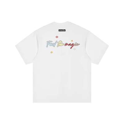 会说话的汤姆猫 美式图腾图章撞色字母印花短袖T恤 男女同款