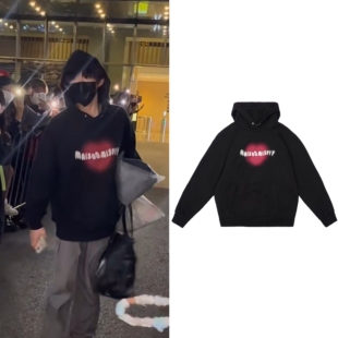 心动秋冬上衣爱心印花连帽加绒卫衣男女同款 陈奕恒 左奇函同款