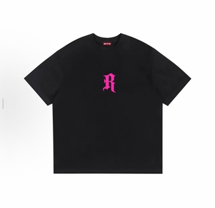美式 男女同款 高街哥特Logo字母印花基础款 T恤 运动休闲短袖 BTR