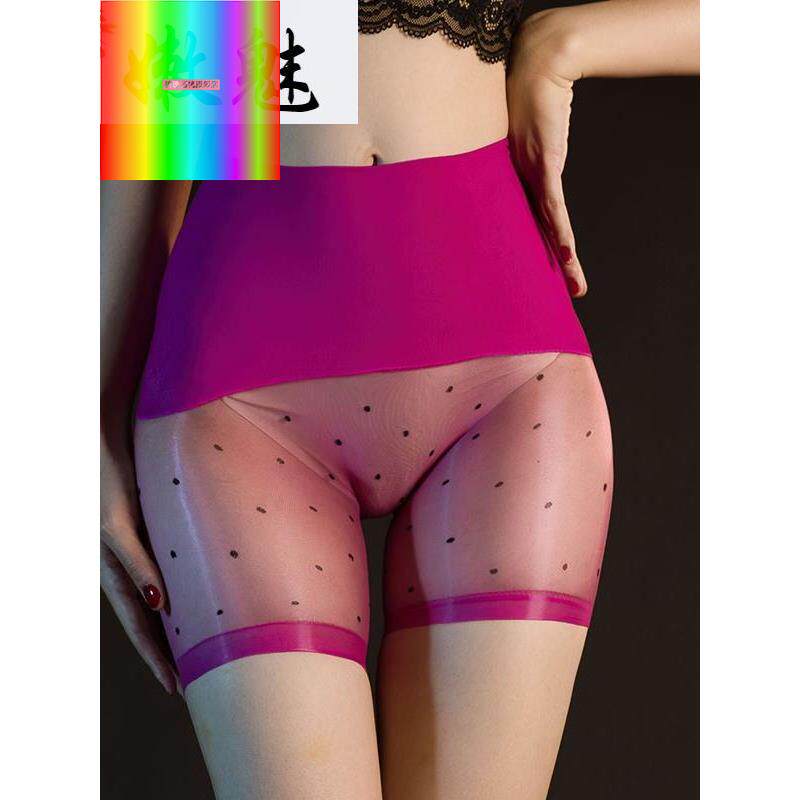 0D 울트라 얇은 원활한 오로라 복서 스타킹 세트 폴카 도트 반바지 부드러운 유성 속옷 여성을위한 섹시한 송아지 양말