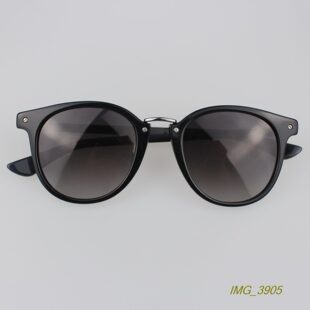 外贸单复古中金男女板材铆钉圆框可配度数太阳眼镜墨镜2色1090