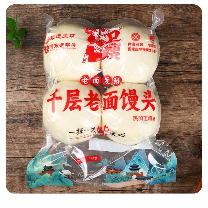 卫嫂千层老面馒头625g*4袋加热即食早餐点心闻喜手撕发面馒头馍馍