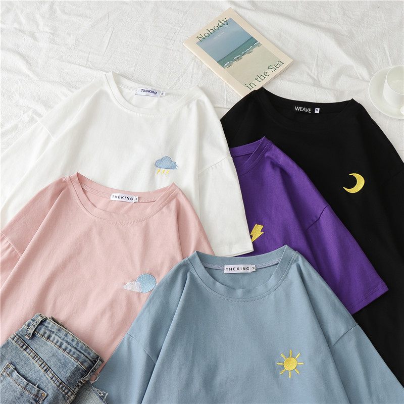 夏季新款情侣冰丝别致短袖衣服