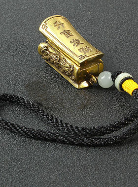 棺材吊坠把玩件纯铜小棺材创意手工升官发财复古钥匙扣开运招财手