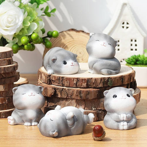 安提诺伯可爱猫咪摆件客厅办公室桌面手办车载装饰工艺品生日礼物