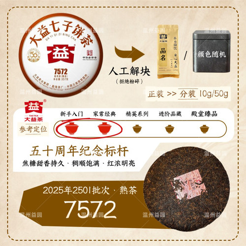 茶样2025年7572普洱熟茶