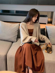 春穿搭一整套轻奢高级感裙子两件式 春装 套 开 洋装 女款 2025年新款
