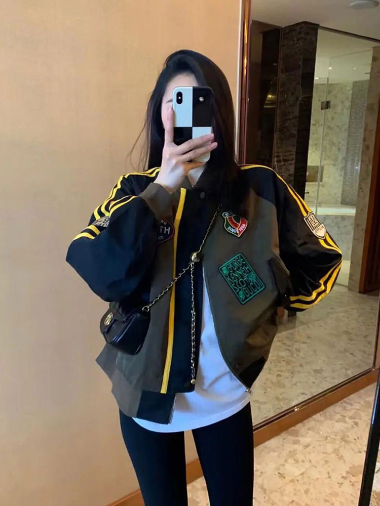 棒球服外套女装2025新款小香风爆款独特超好看高级感加绒早秋夹克,女装/女士精品,短外套,淘宝优惠券,粉丝福利购,淘宝优惠卷