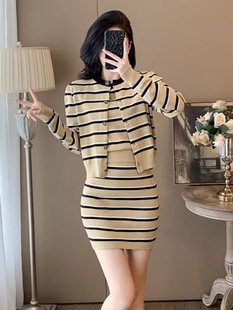 深秋初冬穿搭连衣裙子女装套装高级感女人味气质秋冬装搭配一整套