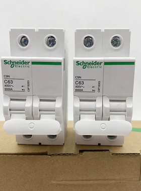 正品施耐德空气开关C9N系列2p63a家用C型A9EA9LS8平替小型断路器