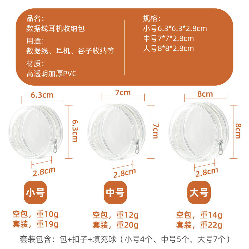 透明数据线收纳包旅行外出数码充电器理线保护套多功能整理便携包,收纳整理,包包收纳袋,淘宝优惠券,粉丝福利购,淘宝优惠卷