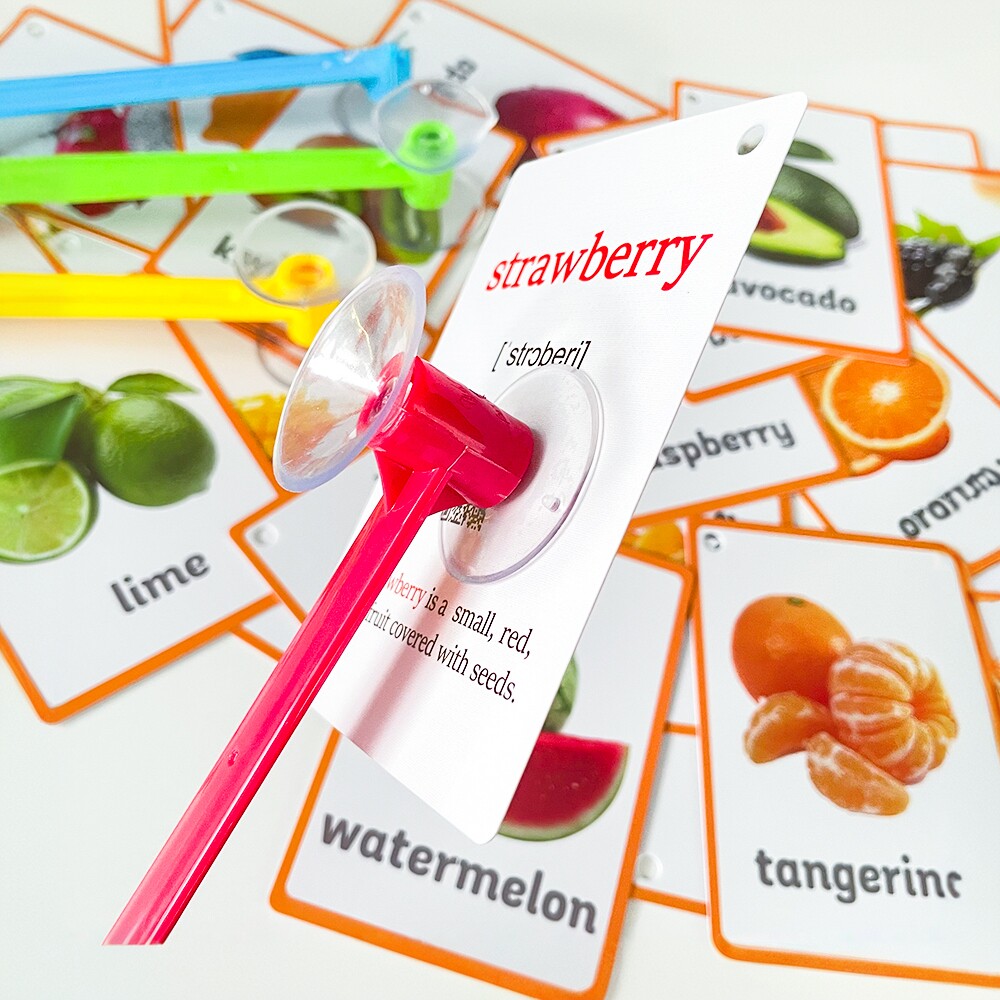 亲子教具早教 玩具吸吸乐吸盘敲锤桌面游戏配件抢答识字卡片智力