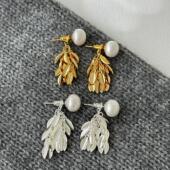 两戴波光粼粼珍珠流苏耳环轻奢气质高级感耳饰长款 大米饰品 一款