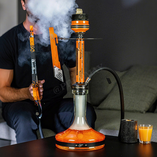 俄罗斯爆款阿拉伯水烟 GH TECHNO 数码风暴几何分子水烟壶 hookah