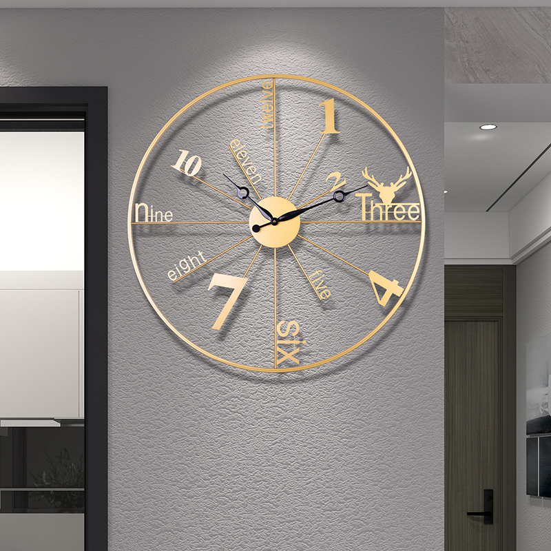 挂钟客厅现代简约大气轻奢时钟时尚创意艺术北欧装饰挂墙钟表家i.