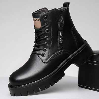 冬季高帮棉鞋男保暖加绒毛加厚休