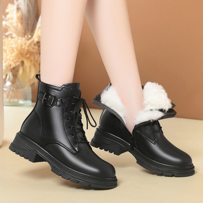 皮马丁靴冬季鞋子女新款东北厚底