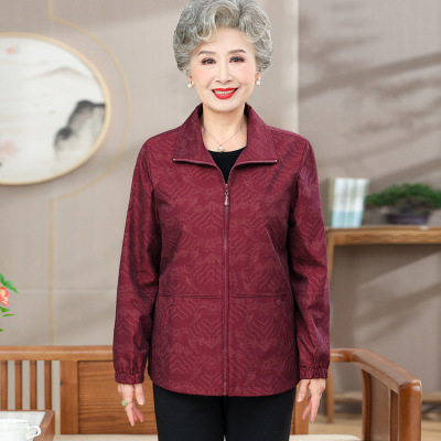 中老年人春装外套女奶奶上衣薄款妈妈洋气60岁70老人太太衣服