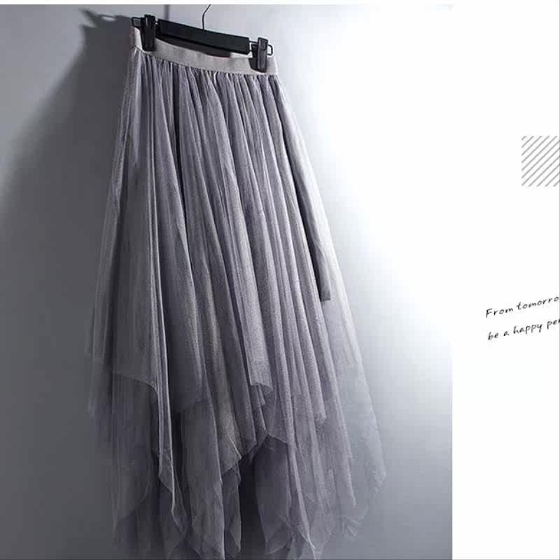 长裙子松紧粉红色女式薄款垂感经典下摆纯色网纱黑色半身裙蓬松在类目 女装/女士精品, 半身裙中 - 来自Buy2taobao.com提供专业的淘宝代购服务