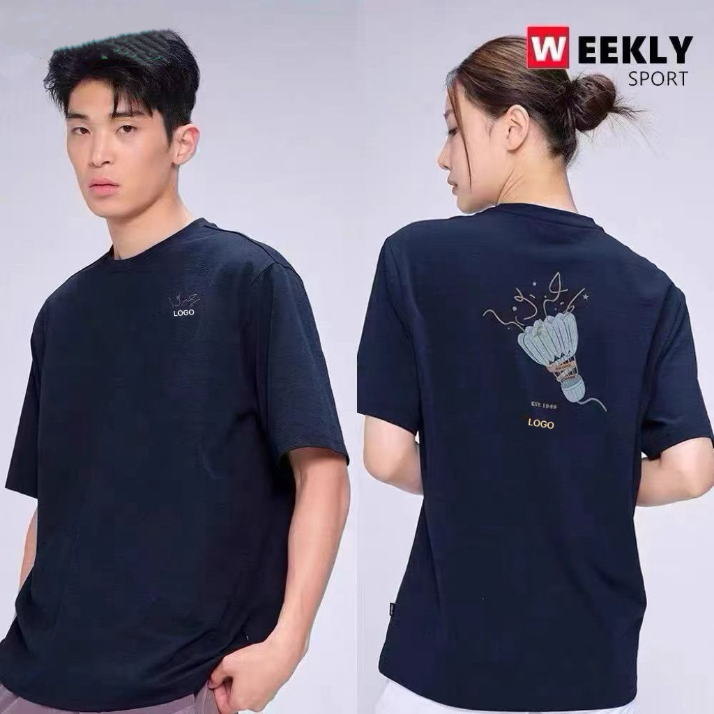 2025新款羽毛球服男女款蓝羽球短袖速干透气训练比赛运动服