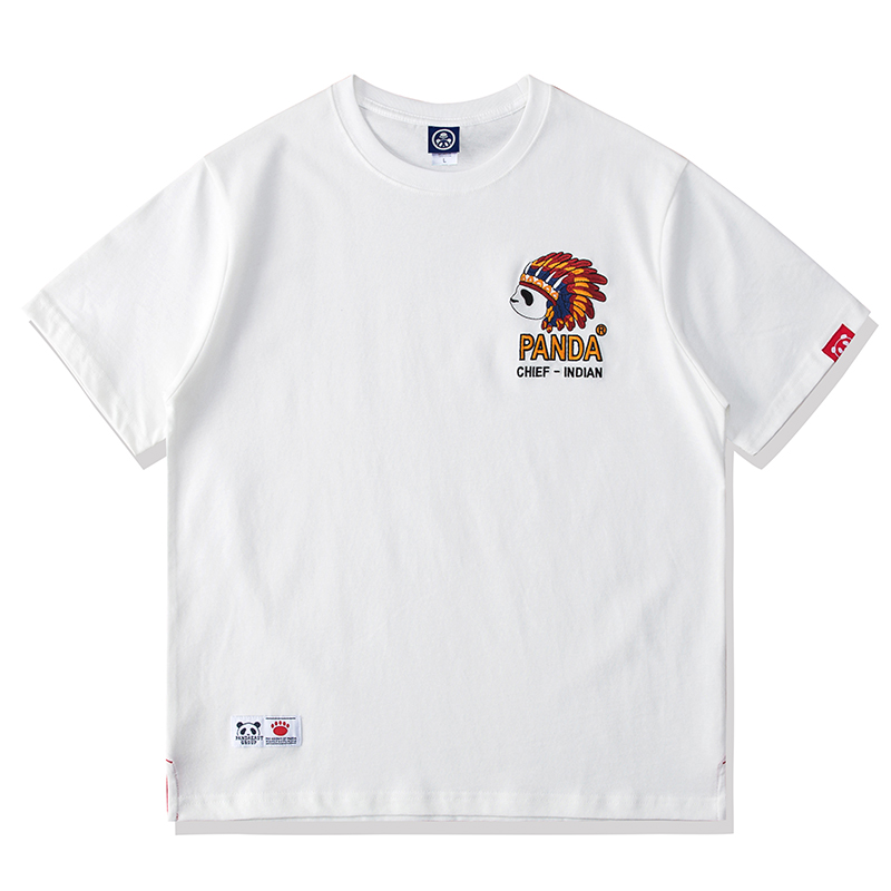 印第安熊猫ipanda酋长短袖国潮