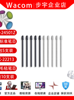 Wacom数位屏One绘画屏DTC-133W0F绘图屏手写板专用标准毛毡笔芯尖