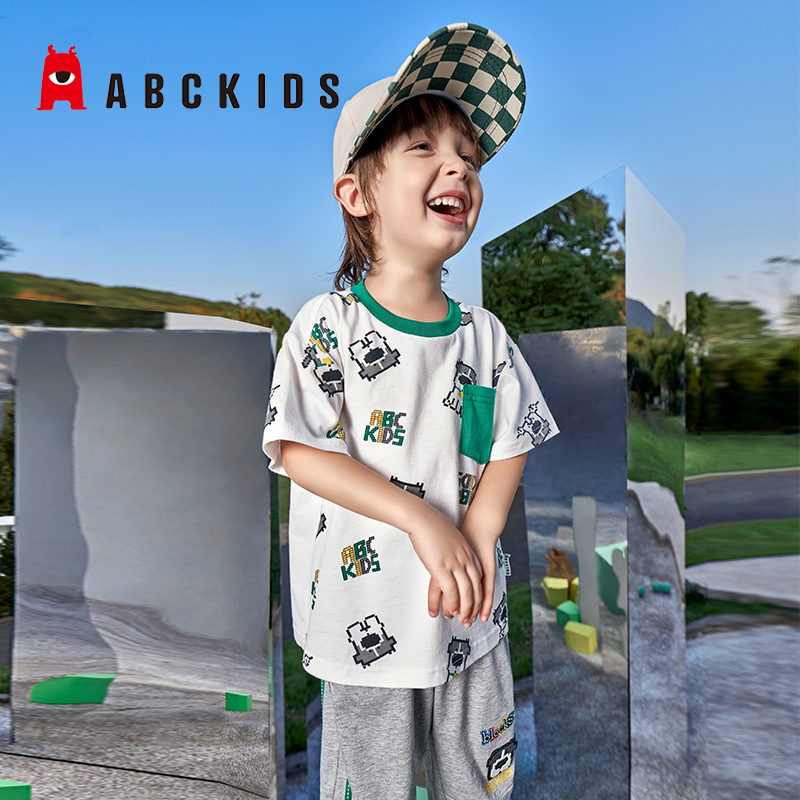 abckids童装男童夏季短袖T恤上衣