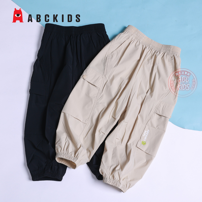 abckids男童夏季束脚裤防蚊长裤